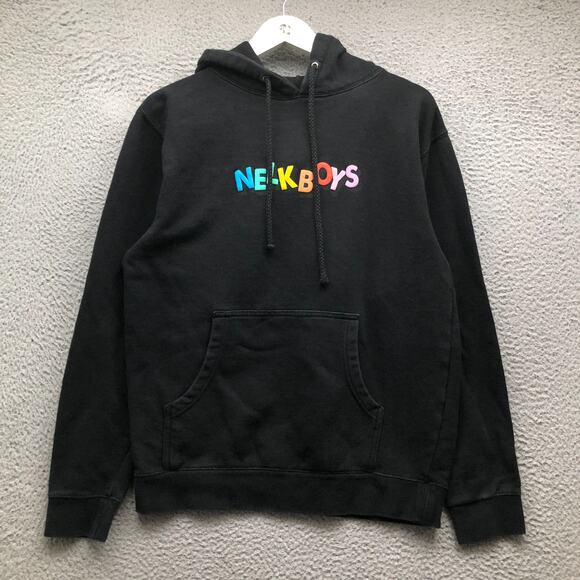 Nelk Boys Sweatshirt Hoodie Men's Small Long Sleeve Pocket Drawstring Black - Picture 1 of 10